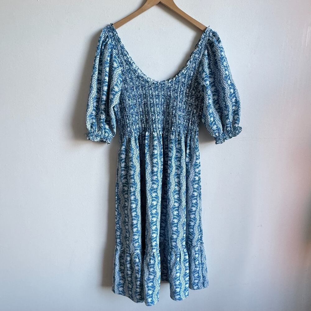 Hill House Blue and White Midi Dress